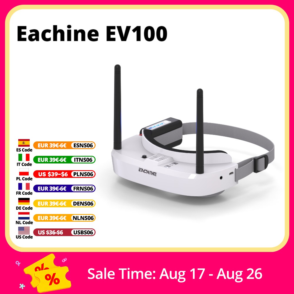 Eachine EV100 720*540 5.8G 72C - đánh giá và giá Rc Helicopter Case